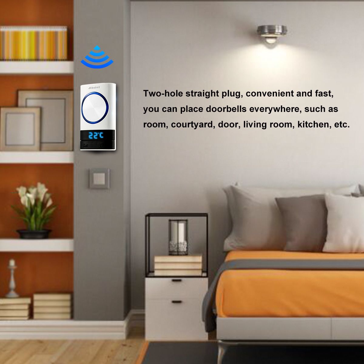 Smart-Wireless-Doorbell-45-Songs-Polyphonic-Ringtones-200m-Transmission-Door-Bell-1733573