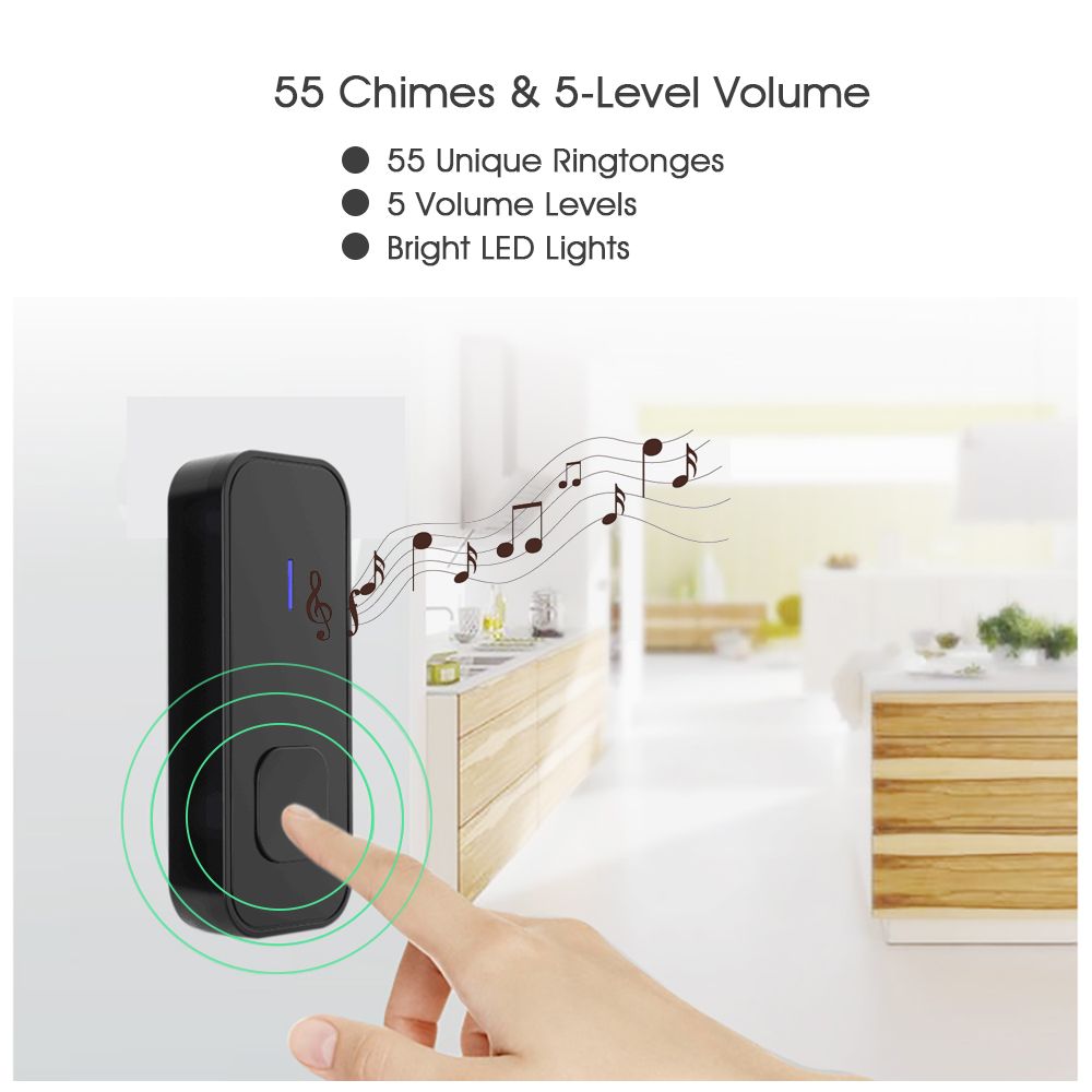 Waterproof-LED-55-Songs-Chime-Wireless-Doorbell-Receiver--Transmitter-1244012