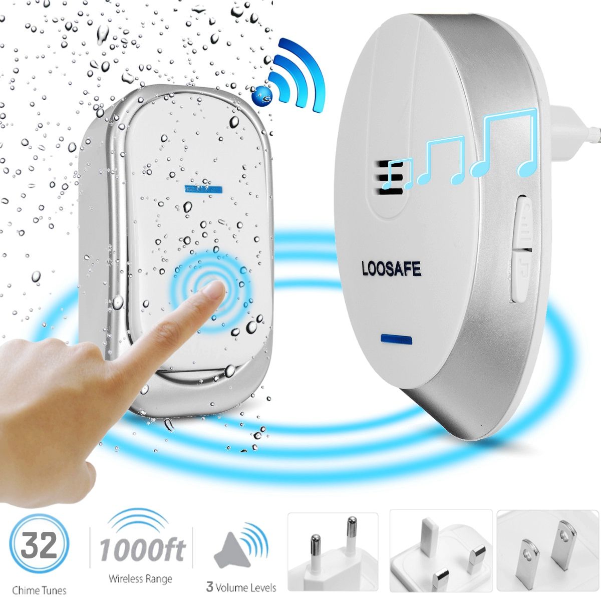 Waterproof-Wireless-Music-Doorbell-1-Receiver1-Transmitter-Chimes-Plug-in-Door-Bell-Kit-32-Song-1374567