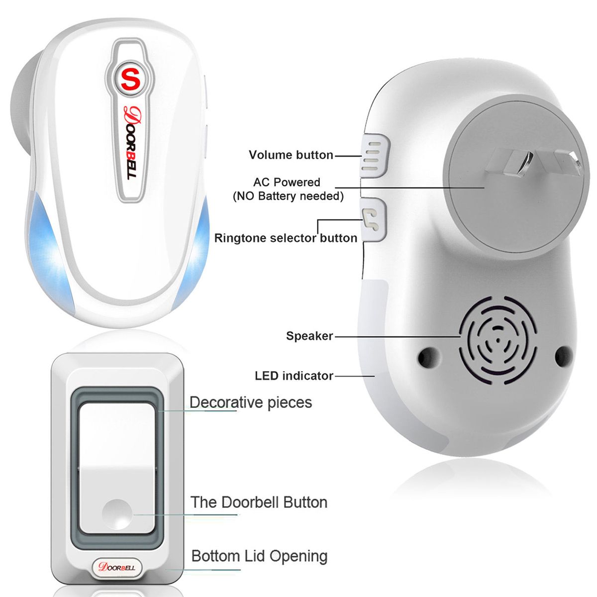 Wireless-Digital-Doorbell-Long-Range-Control-Home-Security-Decor-US-EU-UK-Plug-1258918