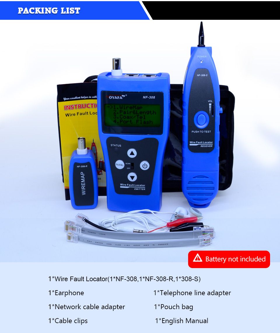 Network-Monitoring-Cable-Tester-LCD-NF-308-Wire-Fault-Locator-LAN-Network-Coacial-BNC-USB-RJ45-RJ11--1361780