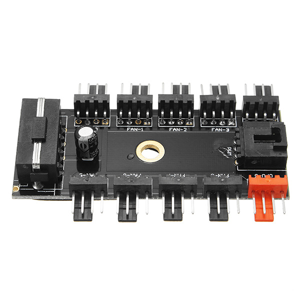 5pcs-12V-10-Way-4pin-Fan-Hub-Speed-Controller-Regulator-For-Computer-Case-With-PWM-Connection-Cable--1201290