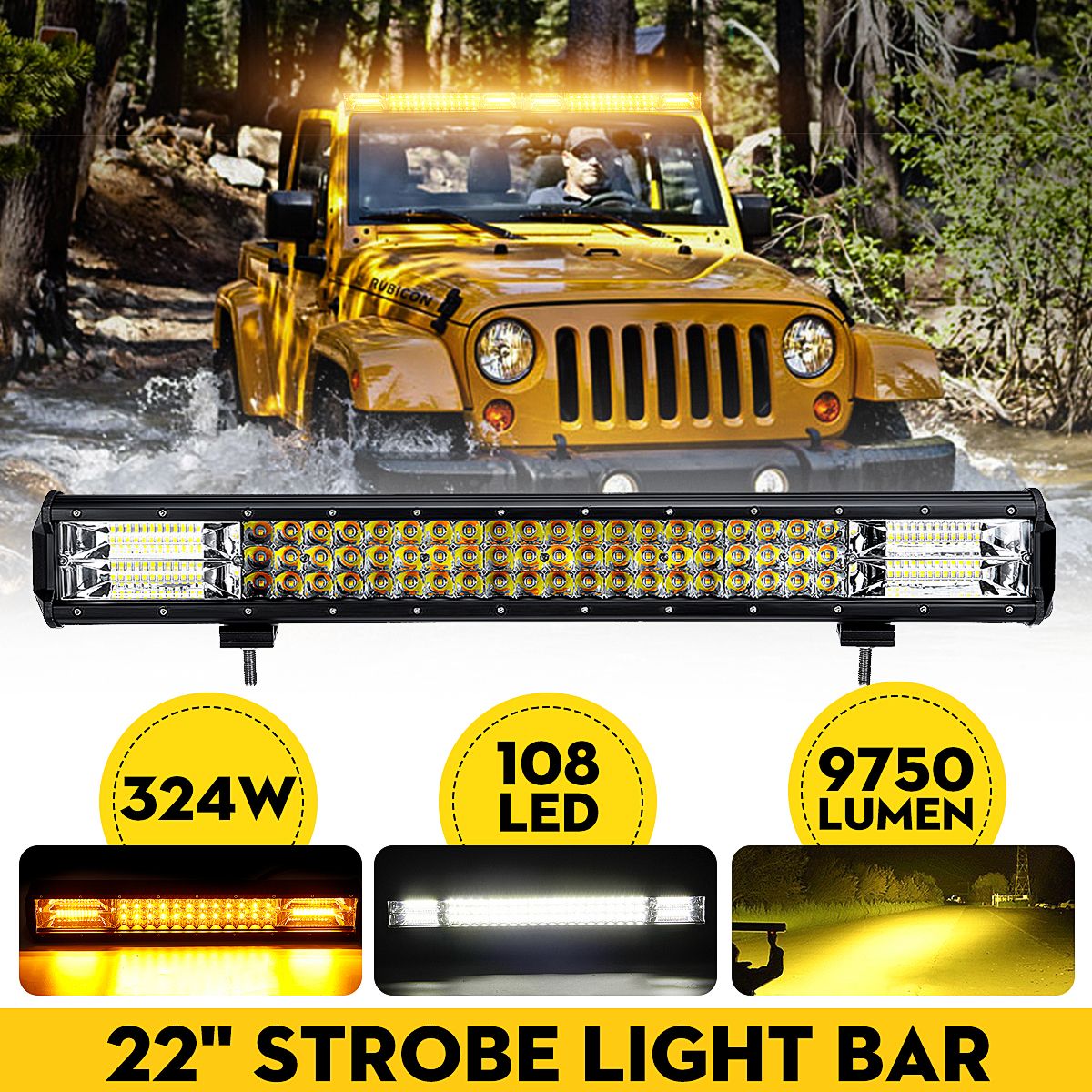 22-Inch-324W-108-LED-Work-Light-Bars-Strobe-Flashing-Lamp-WhiteAmber-For-Off-Road-Car-Truck-4WD-Trai-1596983