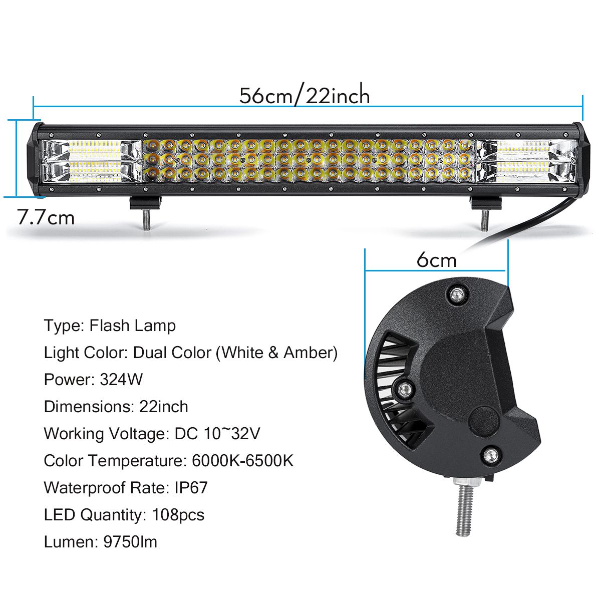 22-Inch-324W-108-LED-Work-Light-Bars-Strobe-Flashing-Lamp-WhiteAmber-For-Off-Road-Car-Truck-4WD-Trai-1596983
