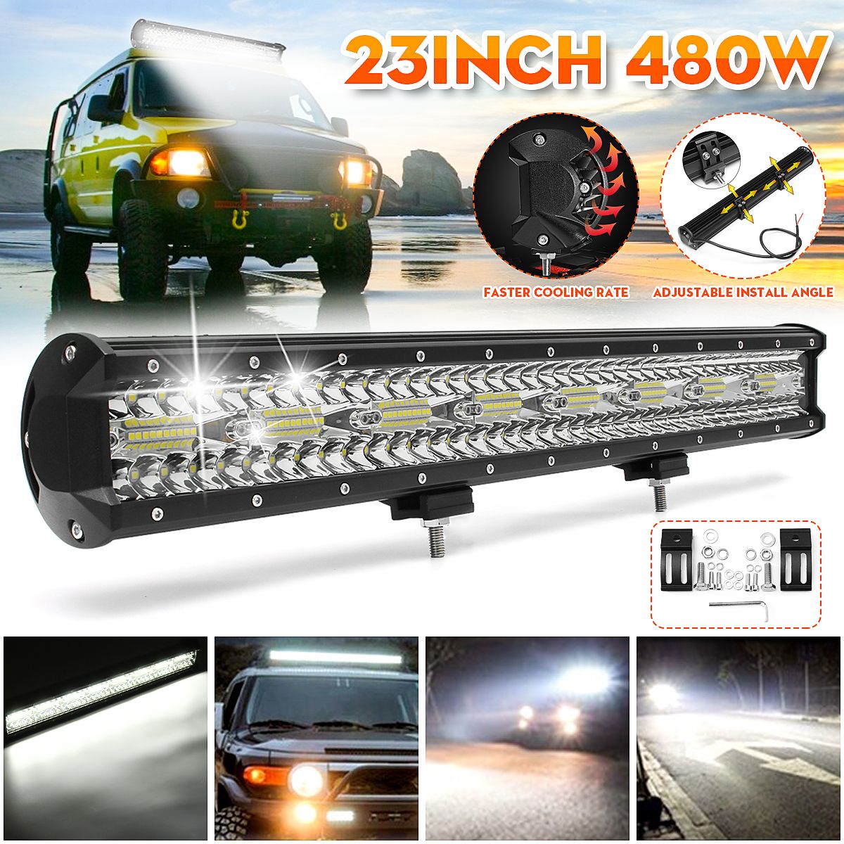23quot-160LED-White-6000K-Flood-Spot-Combo-IP68-Work-light-For-Offroad-4WD-SUV-DY82-480W-1673273
