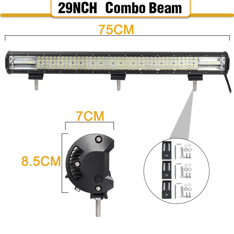 29Inch-98W-Quad-row-196LED-Work-Light-Bar-Flood-Spot-Combo-Lamps-Bar-for-Offroad-4WD-SUV-Truck-1419771