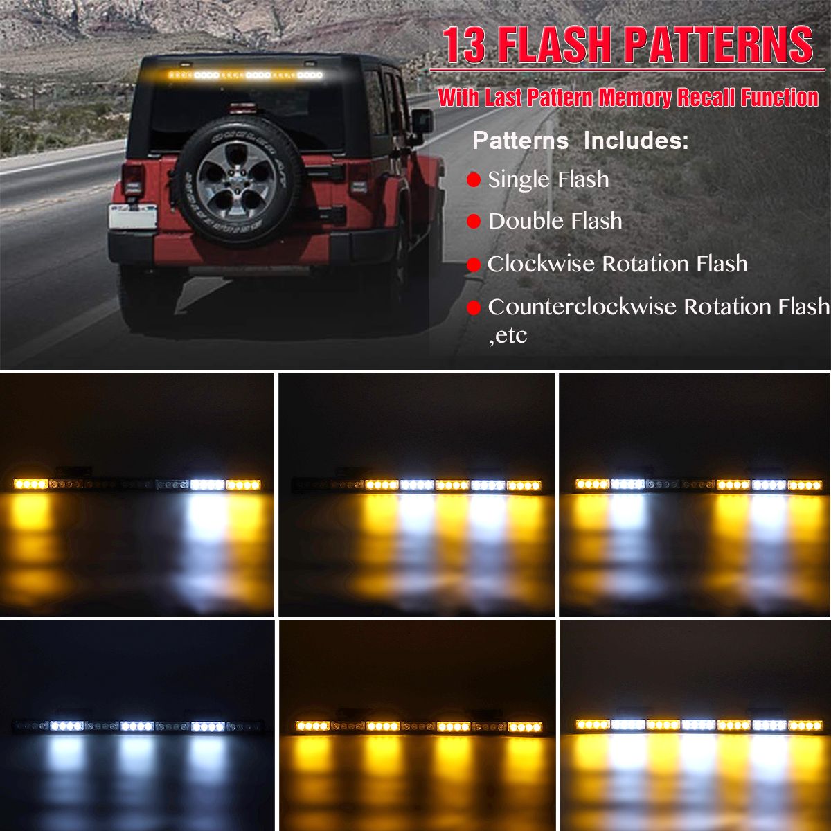 31quot-28-LED-Car-Roof-Windshield-Emergency-Hazard-Warning-Flash-Strobe-Lights-Bar-with-Suction-Cup--1656269