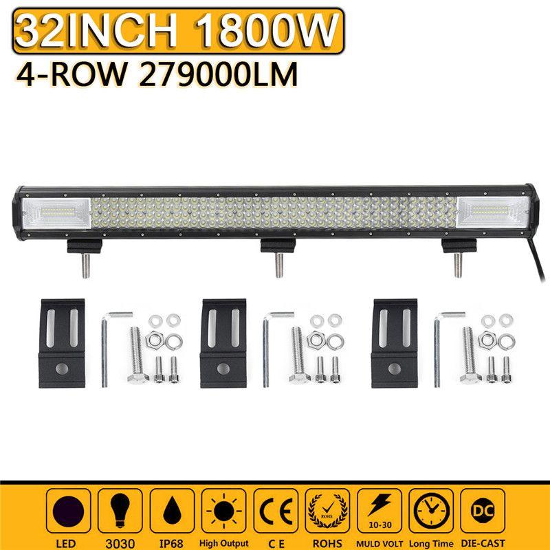 32quot-208LED-White-LED-Light-Bar-Aluminum-Alloy-Shell-Work-Light-For-ATV-Off-road-1800W-Quad-Row-1674123