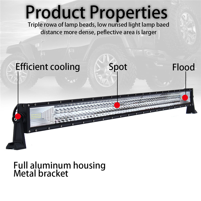 42Inch-Tri-row-594W-LED-Work-Light-Bars-Flood-Spot-Combo-Beam-White-for-Jeep-Truck-Off-Road-1406068