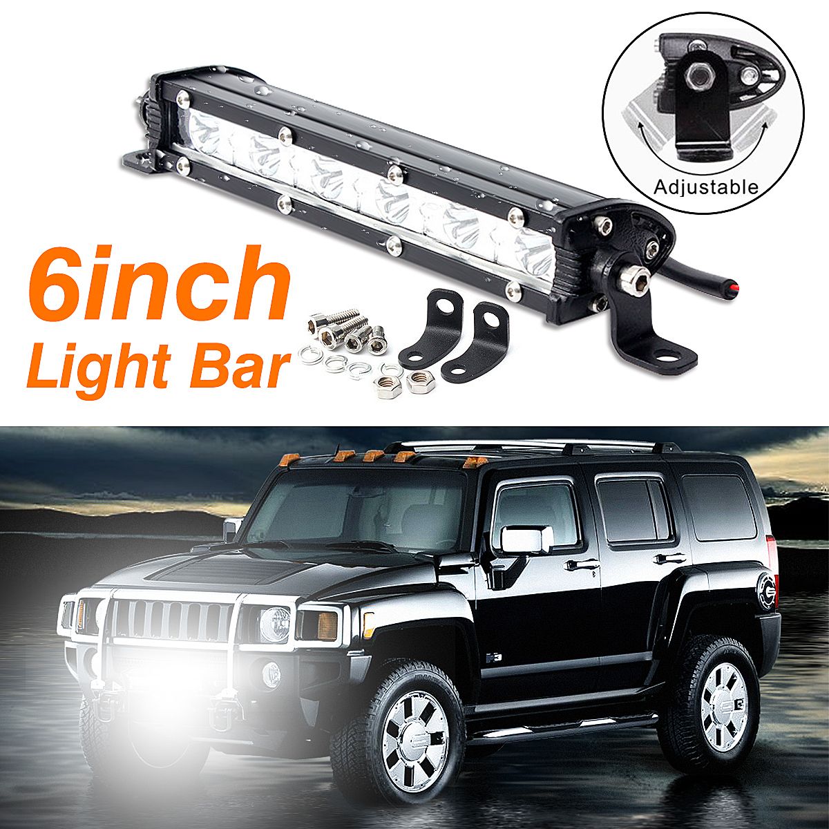 6Inch-Flood-Spot-Beam-LED-Work-Light-Bars-Driving-Lamp-for-Off-Road-SUV-Truck-ATV-16W-White-1106990