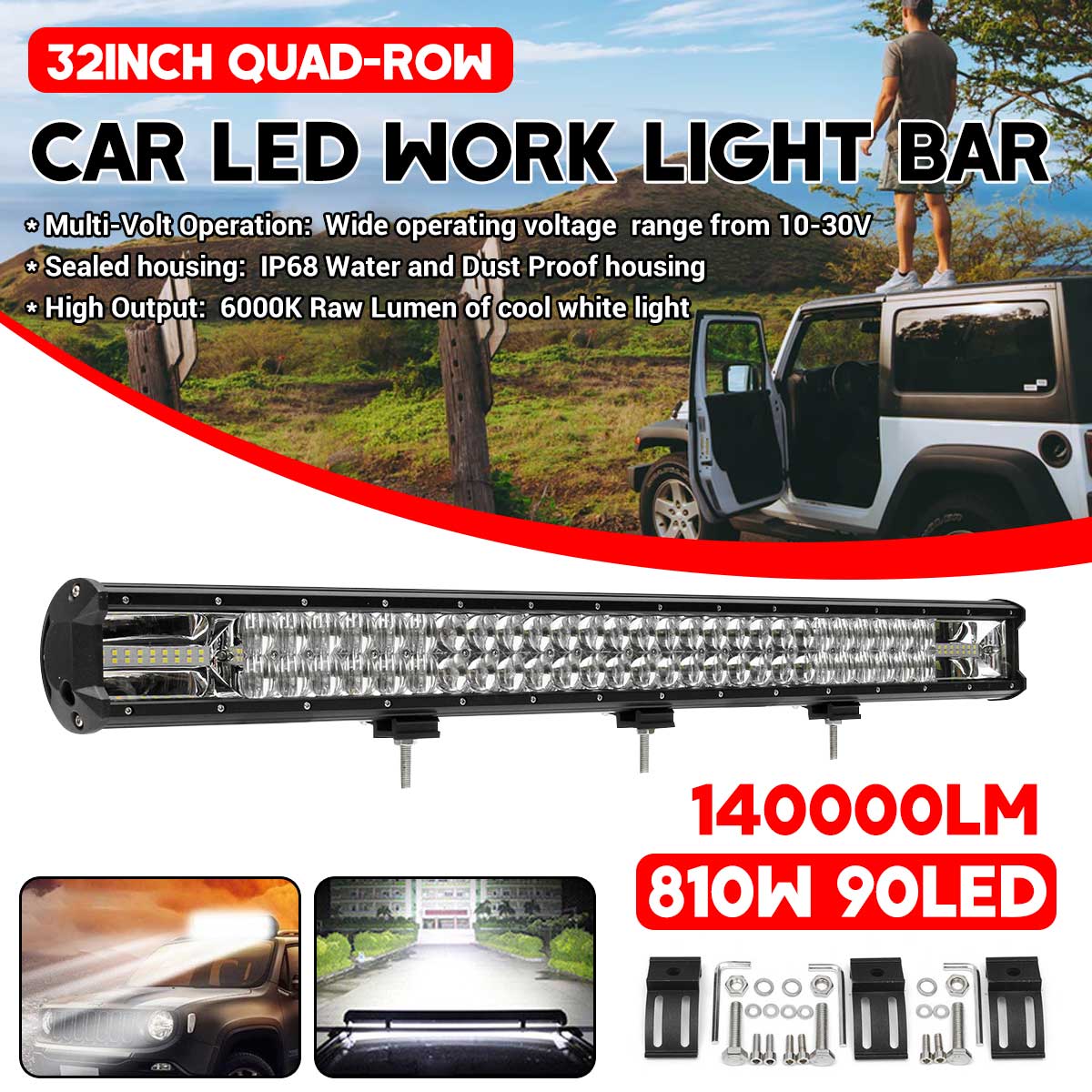 Aluminum-Alloy-Shell-PC-Lens-5D-32quot-Combo-Beam-Lower-Bracket-Working-Lamp-for-Off-road-Vehicle-Ca-1674087