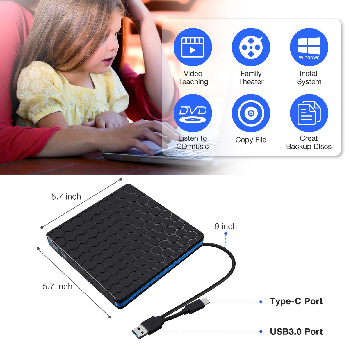 USB-30-Type-C-External-CD-DVD-Drive-Dual-Port-DVD-RW-Player-Portable-Optical-Drive-Burner-Writer-Rew-1704585