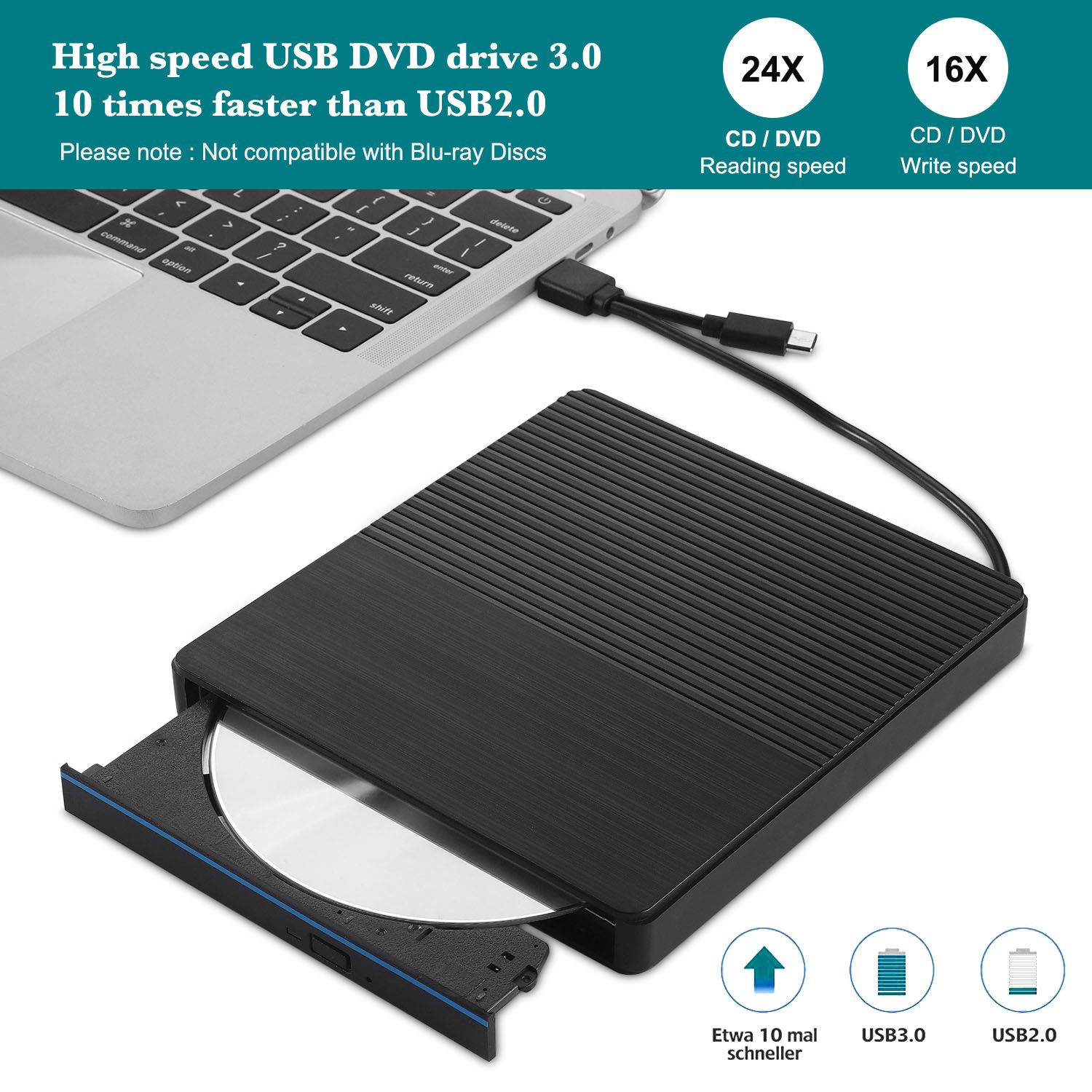 Ultra-thin-USB-30-External-Optical-Drive-USB-C-Burner-Notebook-DVD-RW-DVDCD-MacBook-LaptopType-C-CD--1644325