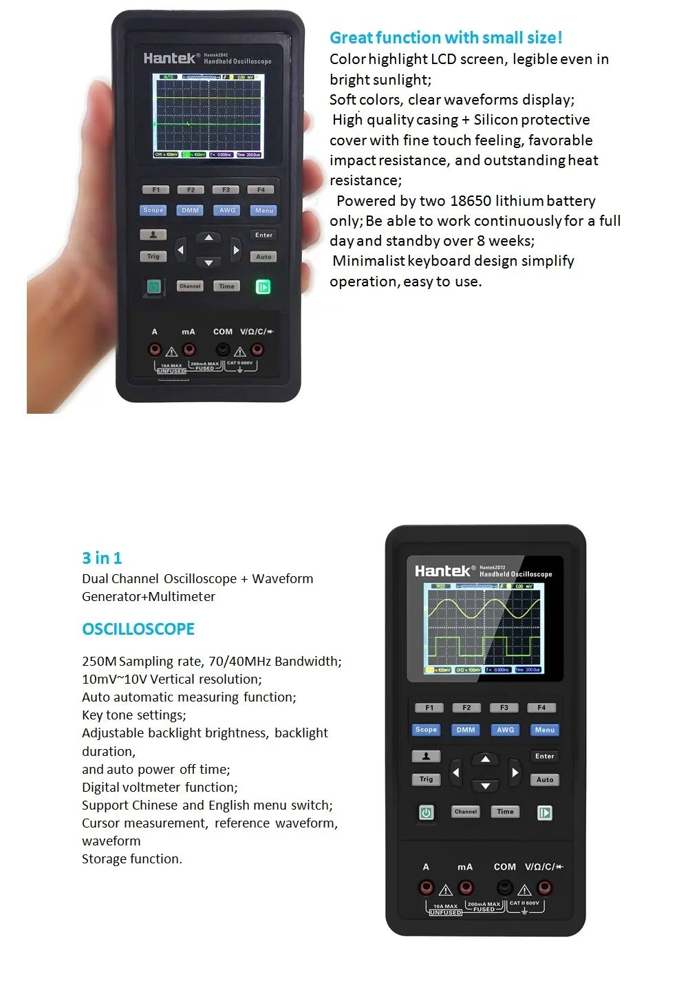 Hantek-2C42-Digital-Oscilloscope--Multimeter-Portable-USB-2-Channels-40mhz-1668138