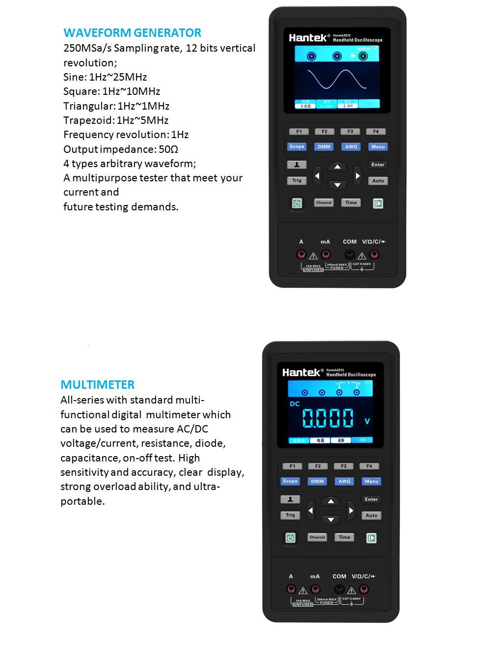 Hantek-3in1-Digital-OscilloscopeWaveform-GeneratorMultimeter-Portable-USB-2-Channels-40mhz-70mhz-LCD-1369465