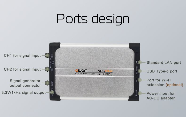 OWON-VDS6102-Digital-Virtual-Oscilloscopes-100MHz-2CH-1Gsas-8bits14bits-ADC-Type-C-USB-5-15V-Power-S-1739489