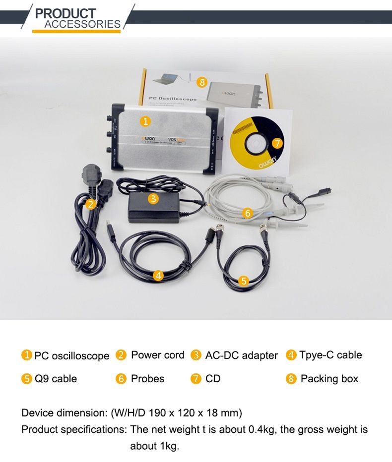 OWON-VDS6102-Digital-Virtual-Oscilloscopes-100MHz-2CH-1Gsas-8bits14bits-ADC-Type-C-USB-5-15V-Power-S-1739489