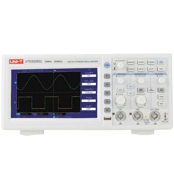 UNI-T-UTD2025CL-25MHz-250Mss-Digital-Storage-Oscilloscope-DSO-2Channels-7inch-TFT-LCD-Scopemeter-1061277