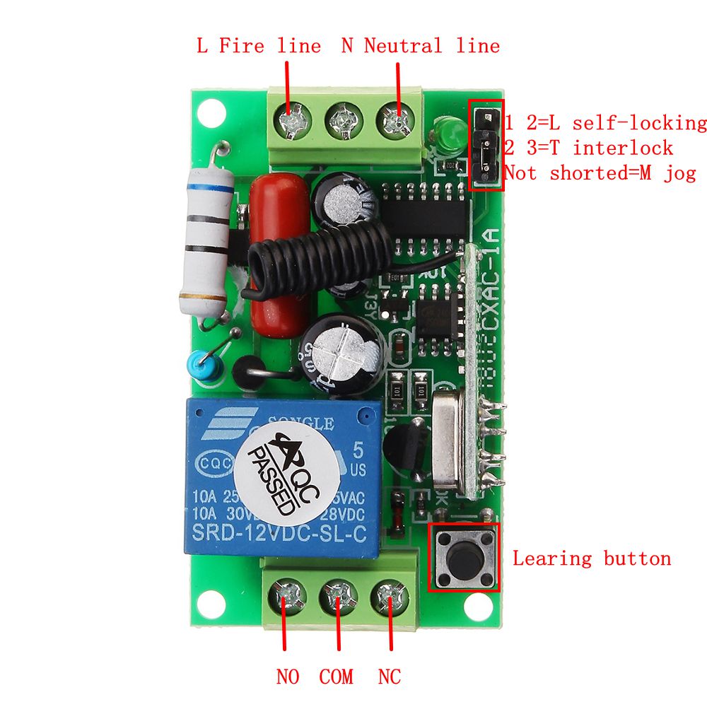 433MHz-Learning-Type-220V-1CH-Relay-Module-10A-NO-NC-Output-Switch-Signal-Wireless-Remote-Control-Sw-1423608