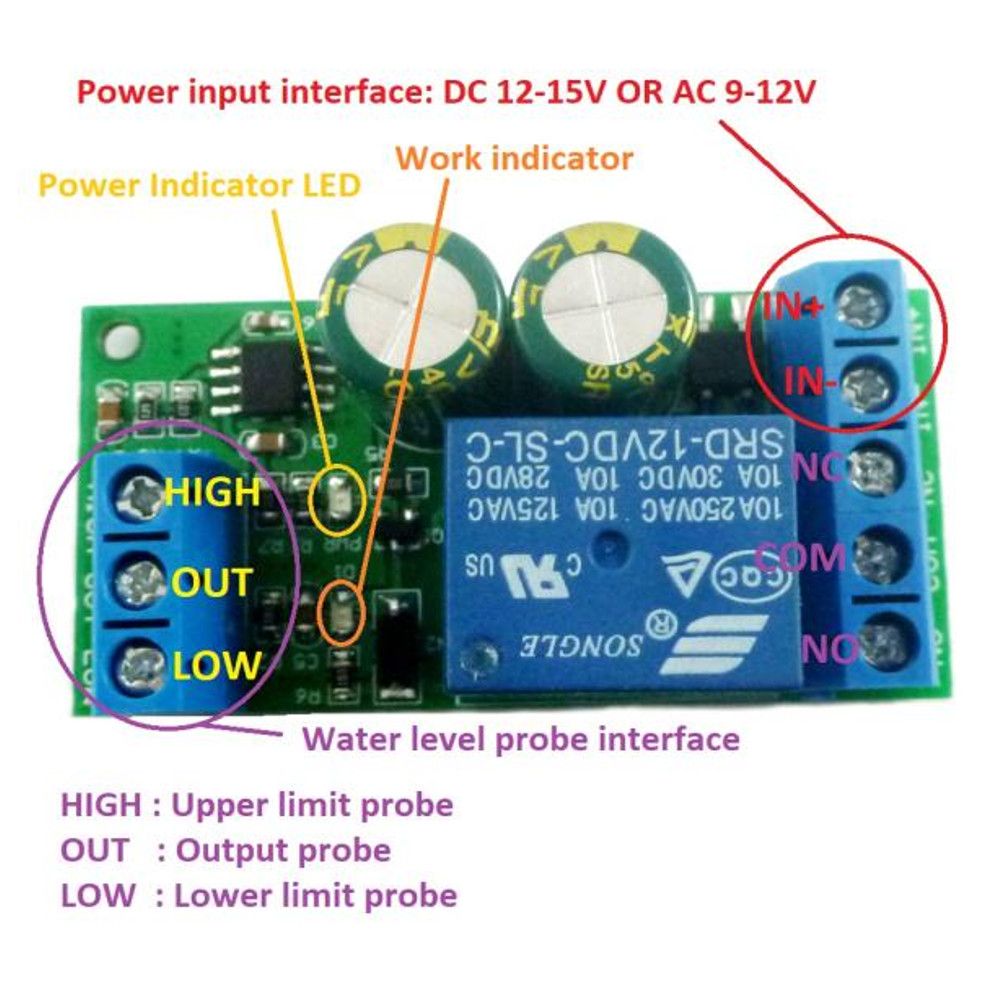 ACDC-12V-Fish-Tank-Aquarium-Automatic-Water-Supply-Controller-Water-Level-Sensor-Solenoid-Valve-Wate-1535972