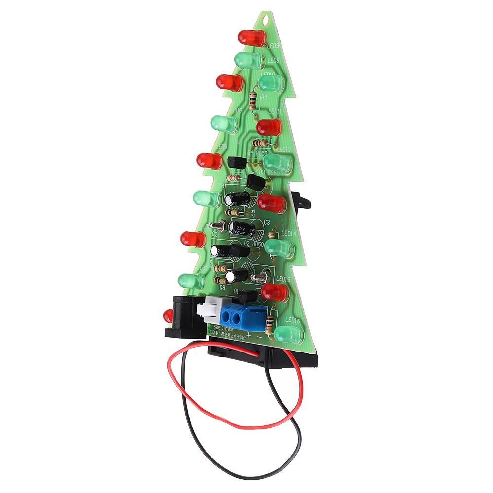 Assembled-Christmas-Tree-16x-LED-Color-Light-Electronic-PCB-Decoration-Tree-Children-Gift-1602760