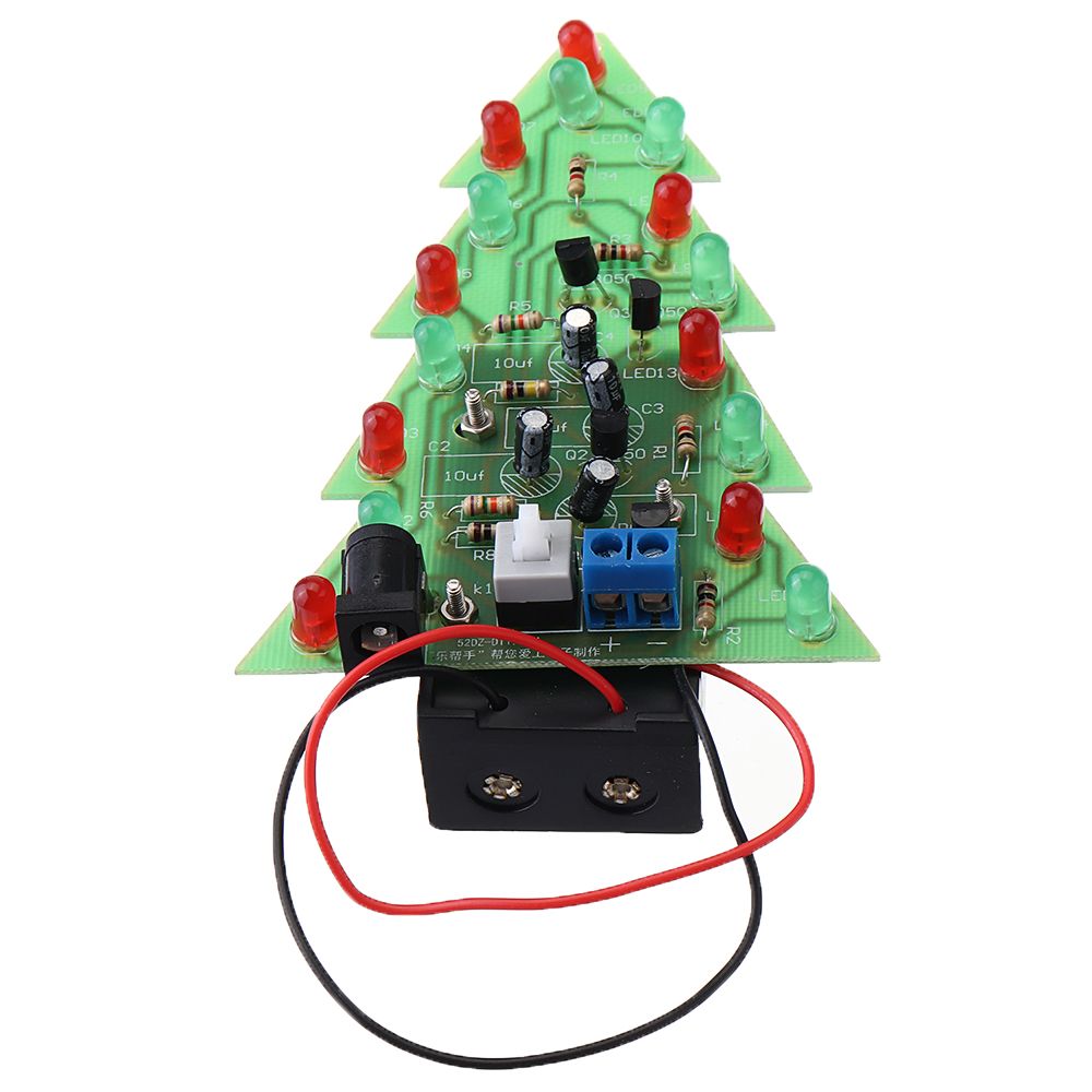 Assembled-Christmas-Tree-16x-LED-Color-Light-Electronic-PCB-Decoration-Tree-Children-Gift-1602760