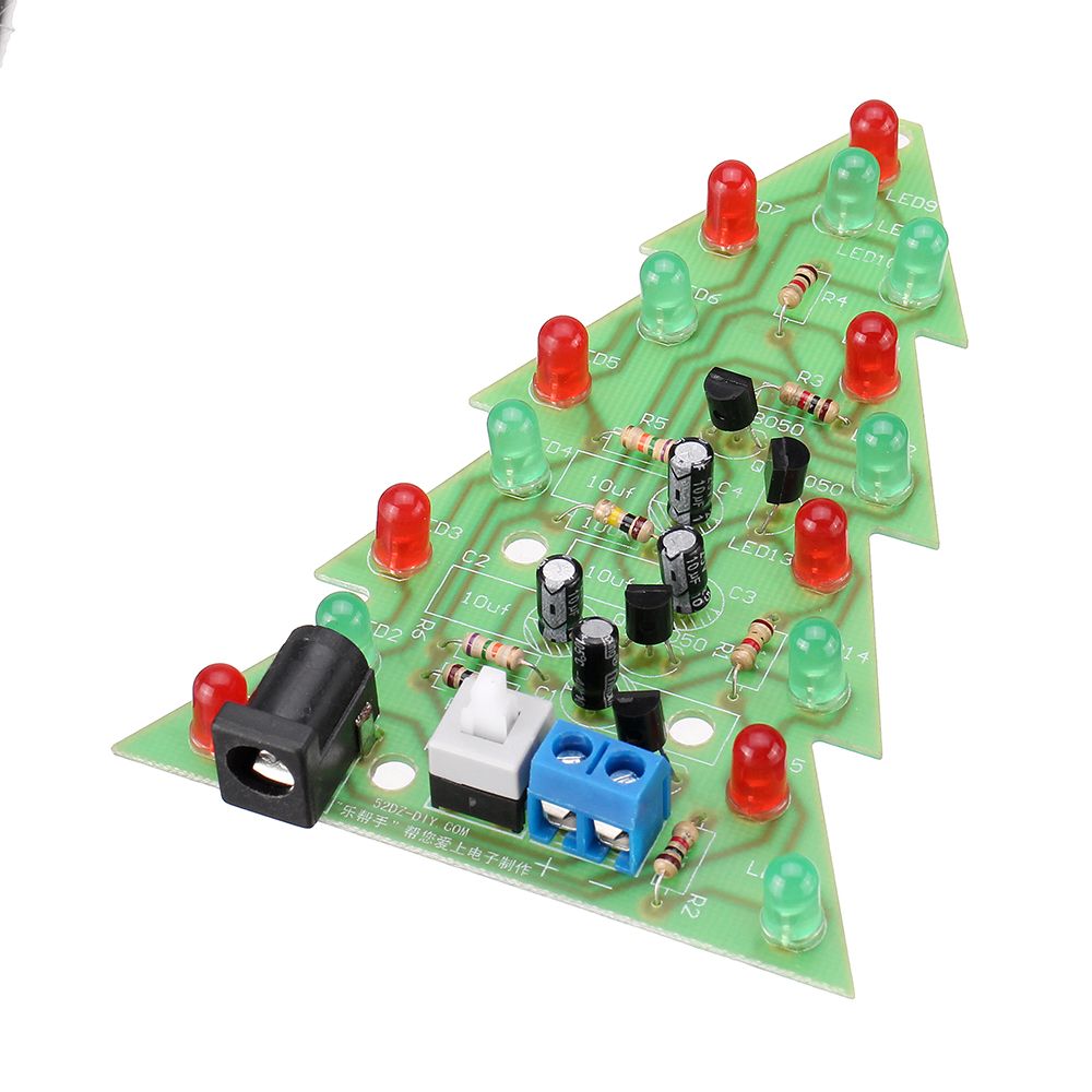 Assembled-USB-Christmas-Tree-16-LED-Color-Light-Electronic-PCB-Decoration-Tree-Children-Gift-Ordinar-1602761