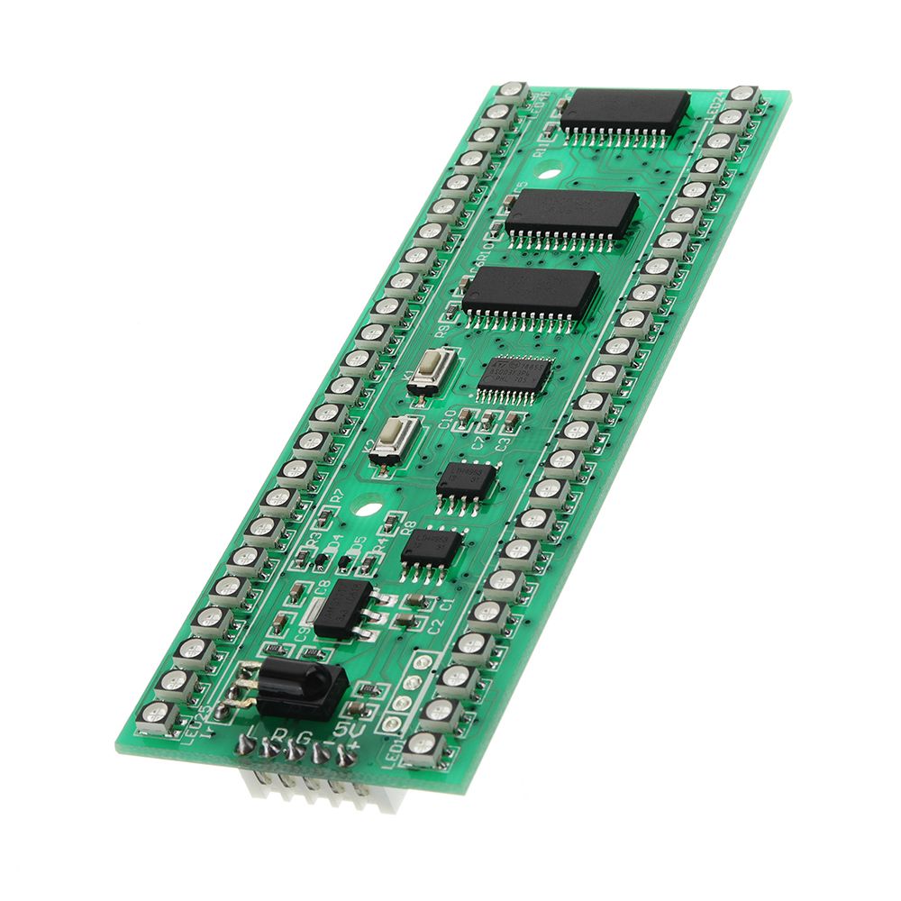 DC-5V-To-6V-250mA-RGB-Double-Channel-Double-24-LED-Level-Indicator-MCU-With-Adjustable-Display-Mode-1303090