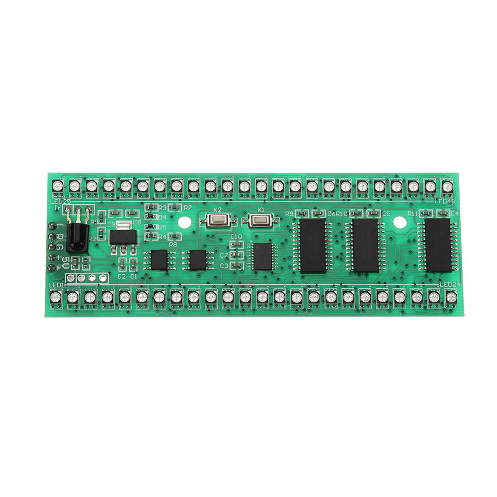 DC-5V-To-6V-250mA-RGB-Double-Channel-Double-24-LED-Level-Indicator-MCU-With-Adjustable-Display-Mode-1303090