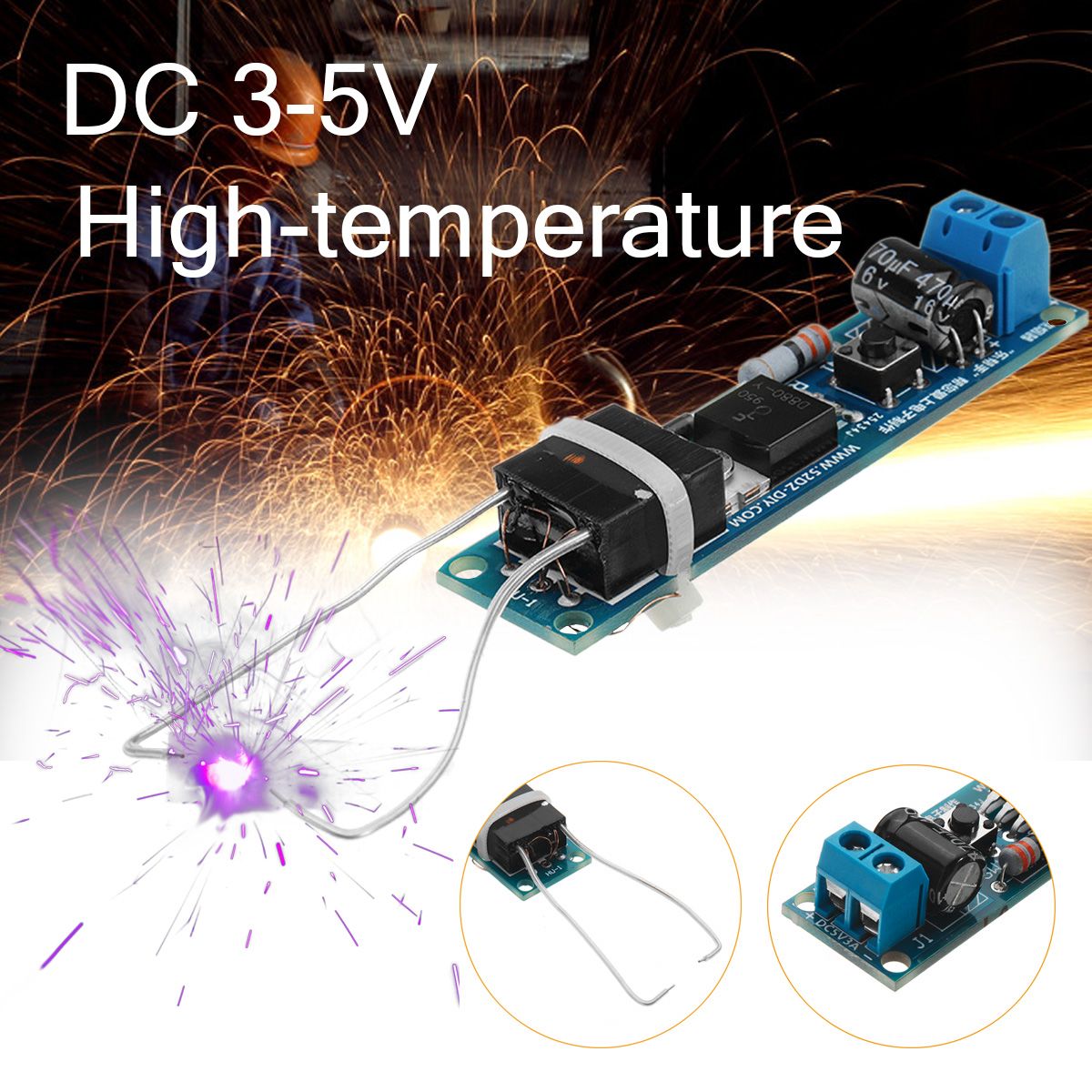 DC3-5V-3A-Inverter-High-Pressure-Generator-Electronic-Lighter-Module-Arc-Lighter-Igniter-1345143