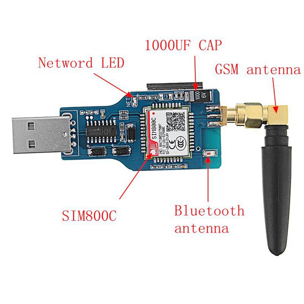 USB-to-GSM-Serial-GPRS-SIM800C-Module-With-bluetooth-Sim900a-Computer-Control-Calling-With-Antenna-1315614