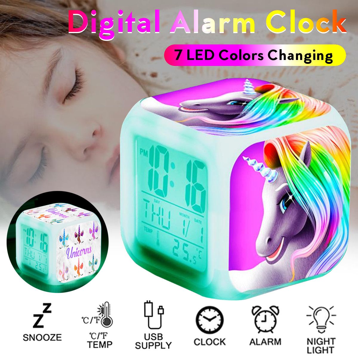 7-Colors-Changing-Unicorn-LED-Digital-Alarm-Clock-Thermometer-Date-Time-1631833