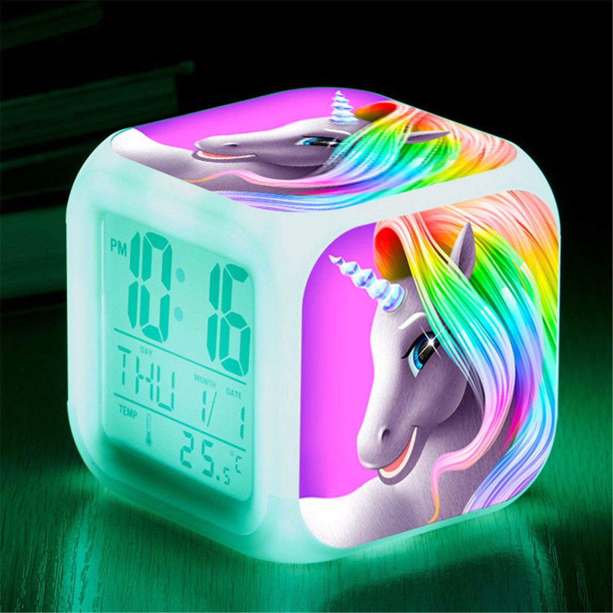 7-Colors-Changing-Unicorn-LED-Digital-Alarm-Clock-Thermometer-Date-Time-1631833