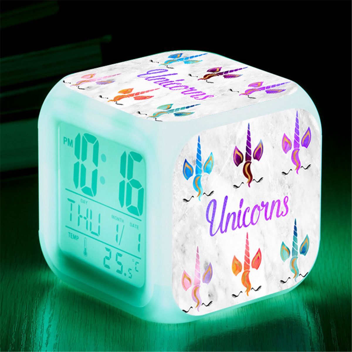 7-Colors-Changing-Unicorn-LED-Digital-Alarm-Clock-Thermometer-Date-Time-1631833