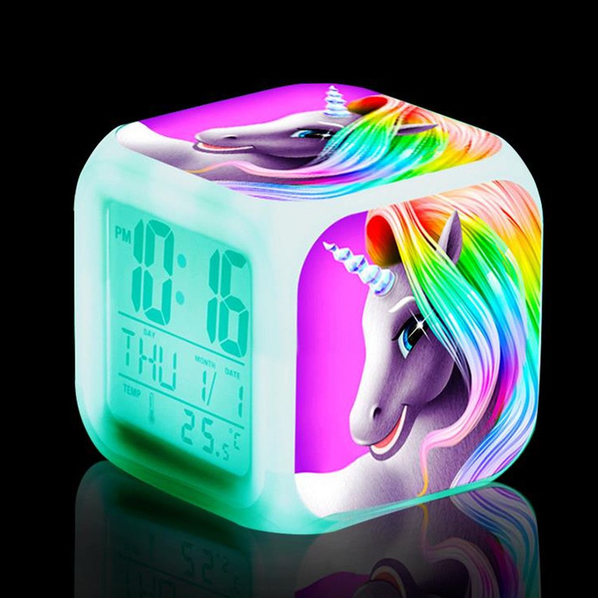 7-Colors-Changing-Unicorn-LED-Digital-Alarm-Clock-Thermometer-Date-Time-1631833