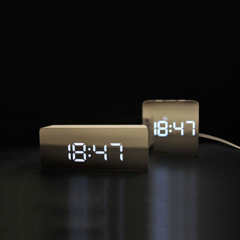 LED-Alarm-Clock-Make-Up-Mirror-amp-Night-Light-Table-Clock-with-Digital-Thermometer-Travel-Desktop-S-1287429