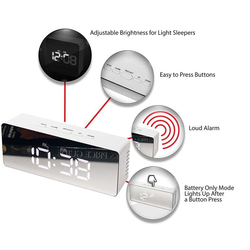 LED-Alarm-Clock-Make-Up-Mirror-amp-Night-Light-Table-Clock-with-Digital-Thermometer-Travel-Desktop-S-1287429