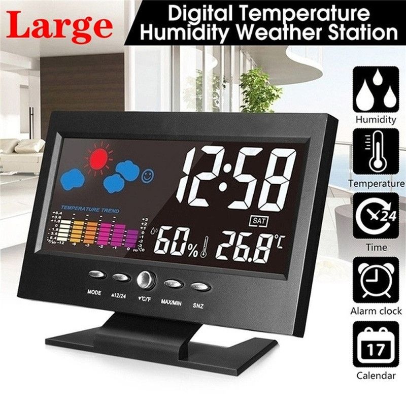 LED-Digital-Alarm-Clock-Snooze-Calendar-Thermometer-Weather-Color-Display-1669783