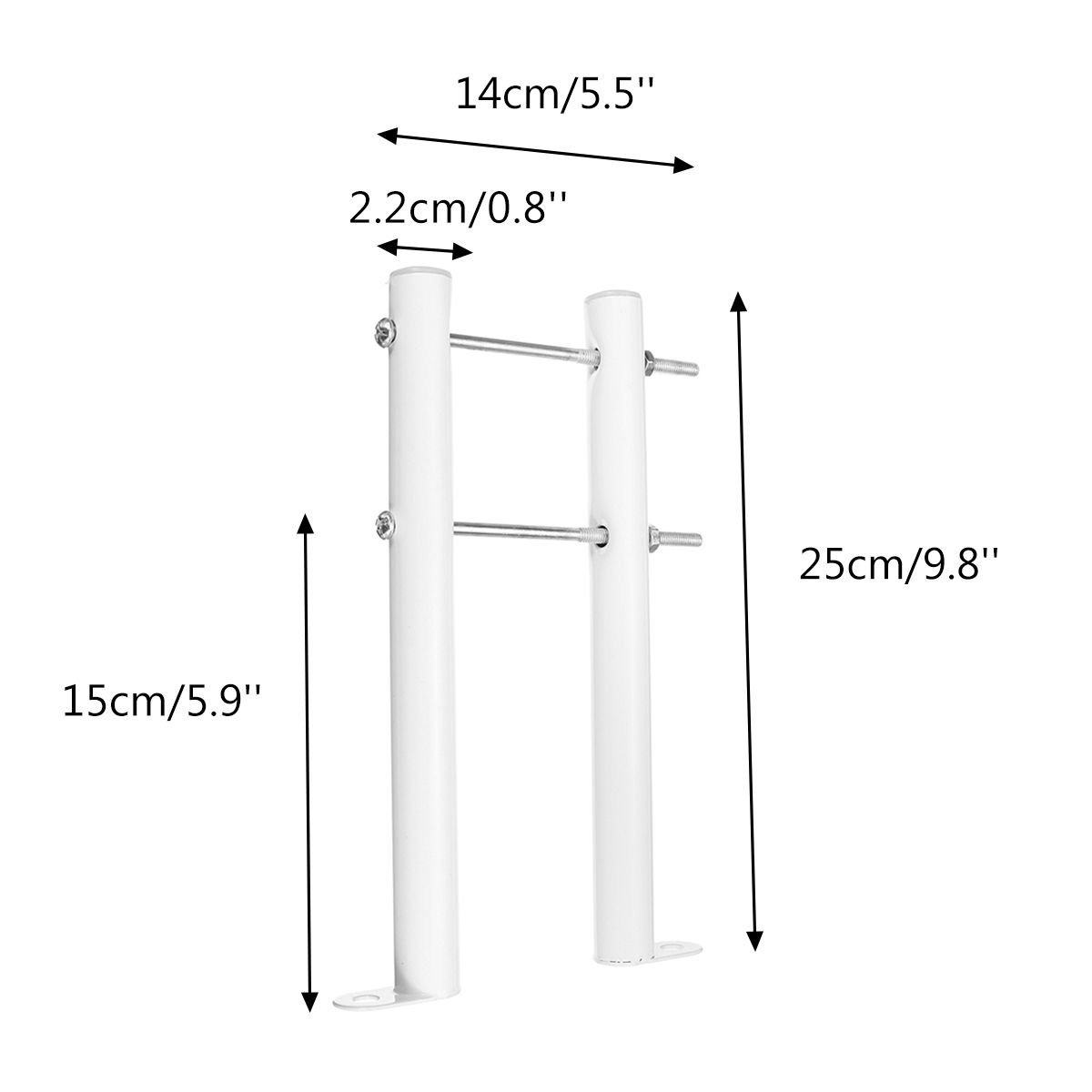 Universal-Column-Radiator-Brackets-White-Steel-Feet-Leg-Support-15CM-From-The-Ground-1628419