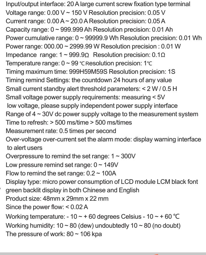 150V-20A-Electric-Energy-Tester-DC-Volt-Meterr-Ammeter-Current-Voltage-Meter-1170132