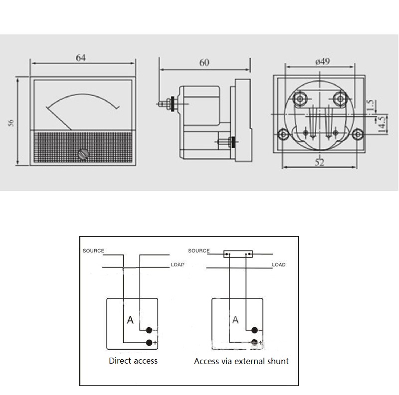 1PCS-85C1-A--3A-5A-10A-20A-30A100A-DC-Analog-Meter-Panel-AMP-Current-Ammeter-Gauge-1602745