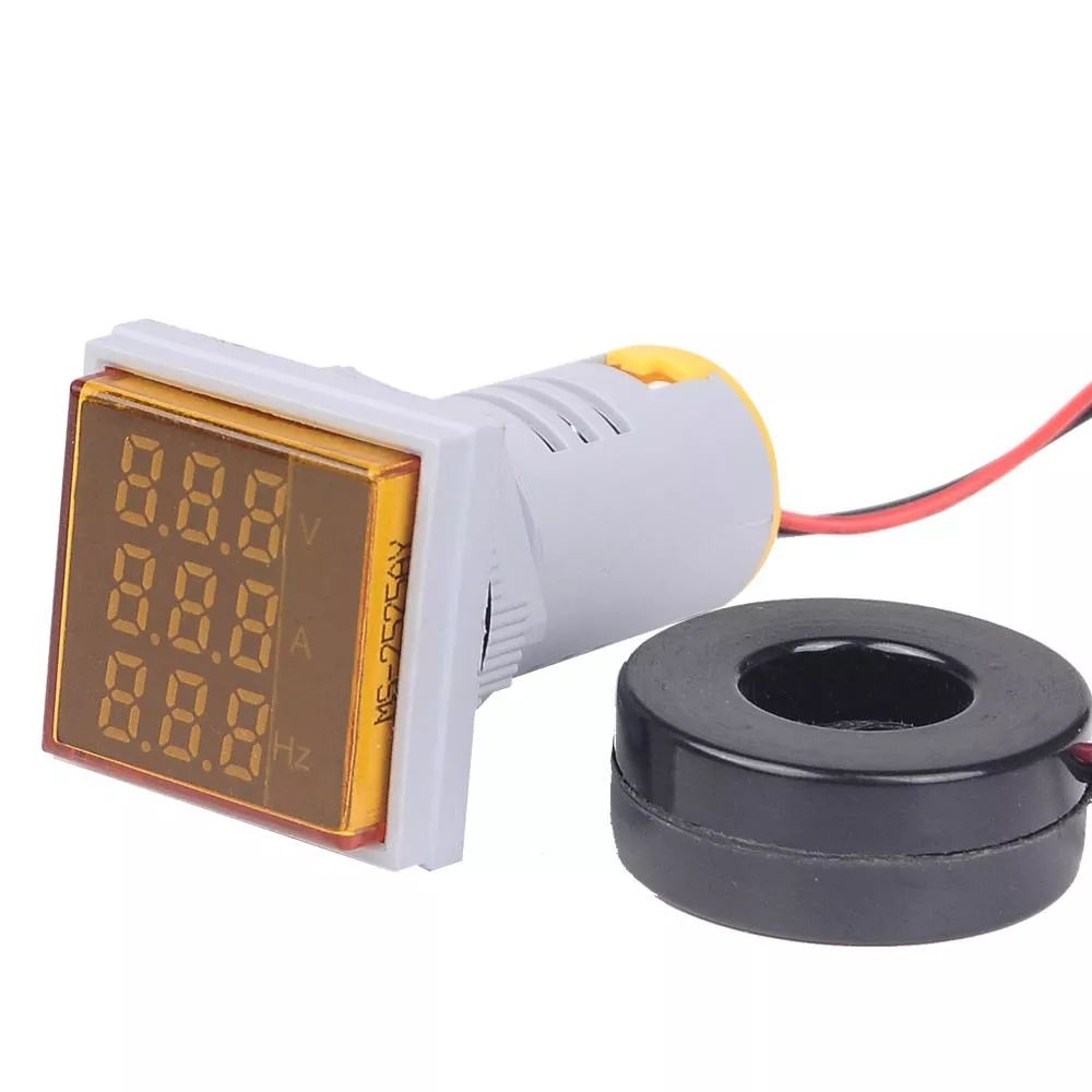 3Pcs-22mm-50-380V-100A-99Hz-Digital-LED-Volt-Amp-HZ-AC-Ammeter-Voltmeter-Current-Frequency-Voltage-I-1577369