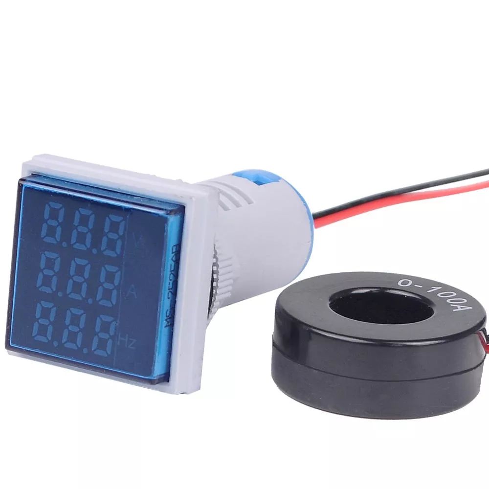 4Pcs-22mm-50-380V-100A-99Hz-Digital-LED-Volt-Amp-HZ-AC-Ammeter-Voltmeter-Current-Frequency-Voltage-I-1577382