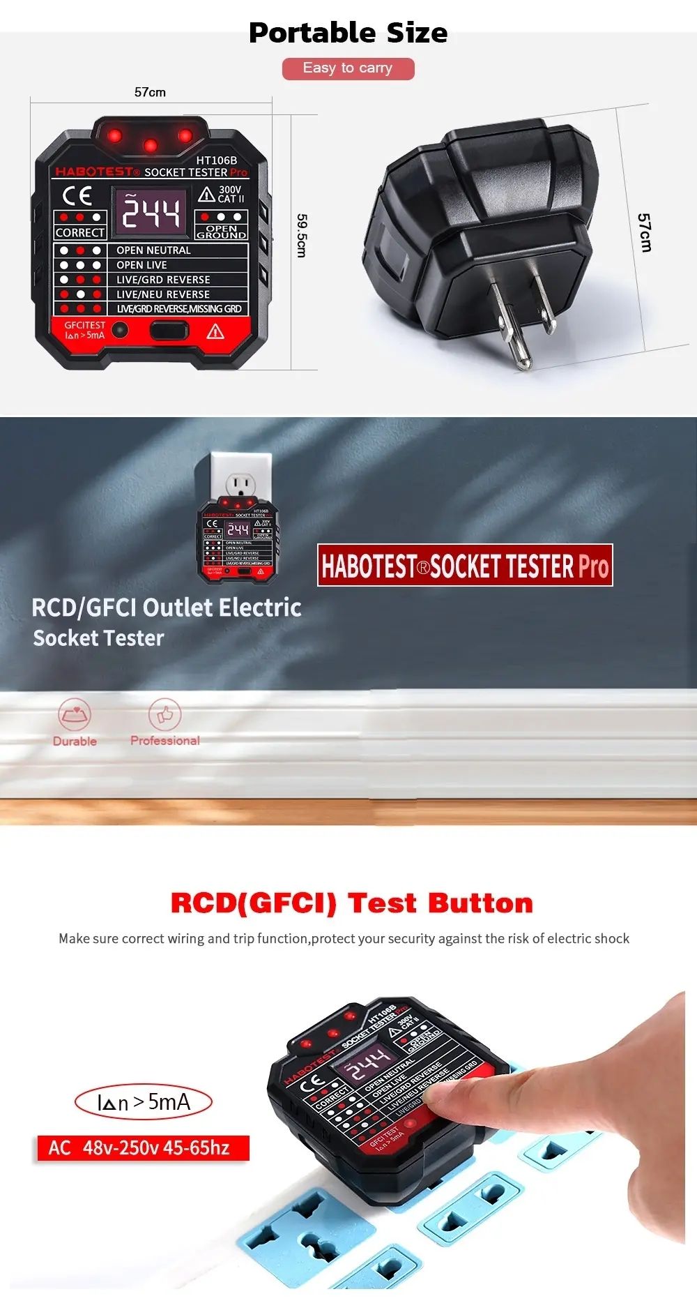 DANIU-HT106B-UK-Socket-Outlet-Tester-Circuit-Polarity-Voltage-Detector-Wall-Plug-Breaker-Finder-RCD--1651753