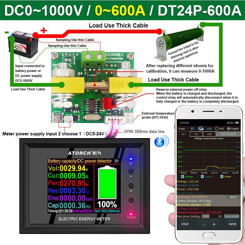 DT24P-1000V600A-IPS-Digital-Display-DC-Power-Voltmeter-Ammeter-Battery-Capacity-Tester-Voltage-Gauge-1753625