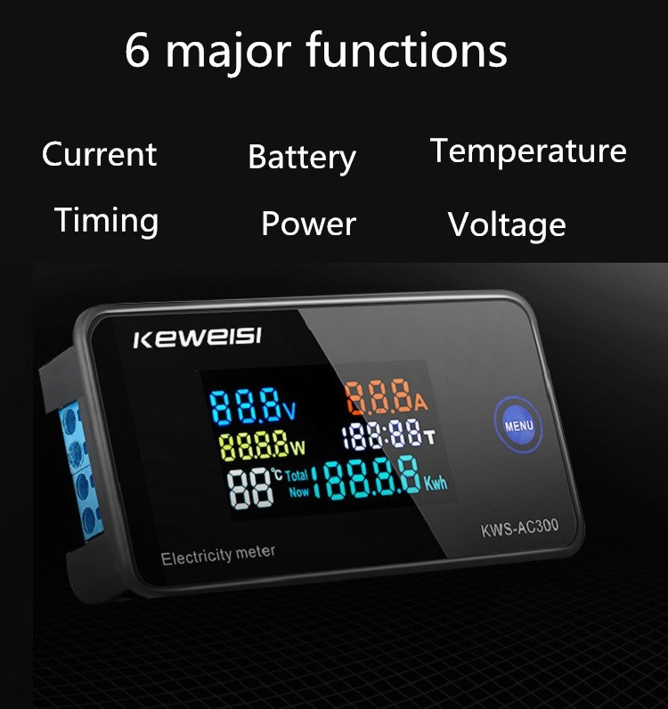 KEWEISI-AC-50300V-10A100A-Digital-Electricity-Meter-Voltmeter-Ammeter-With-CT-Power-Current-Voltage--1722757