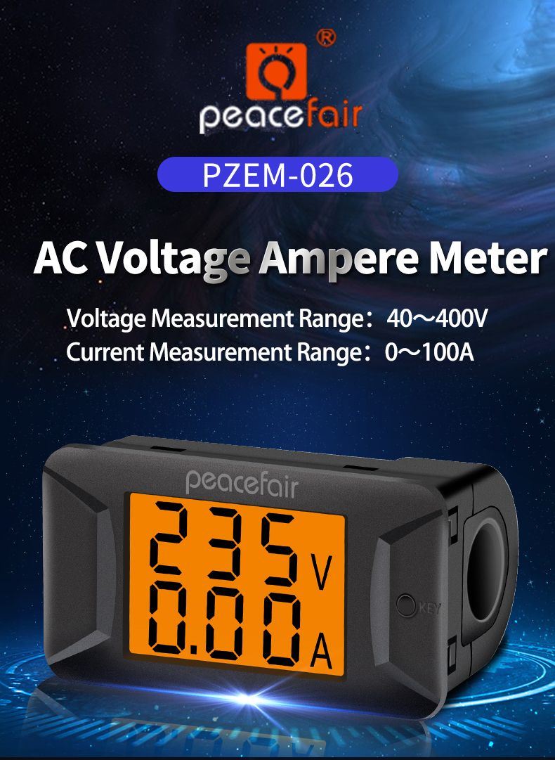 Peacefair-PZEM-026-AC-Single-Phase-400V-100A-Digital-Ammeter-Voltmeter-Electronic-Load-Smart-Voltage-1754310