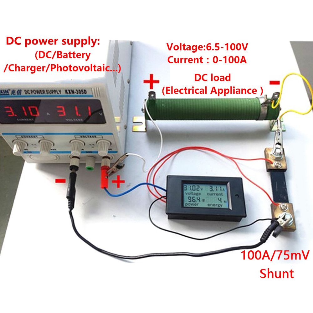 TSPZEM-051-DC-65-100V-0-100A-LCD-Display-Digital-Current-Voltage-Power-Energy-Meter-Multimeter-Ammet-1722742