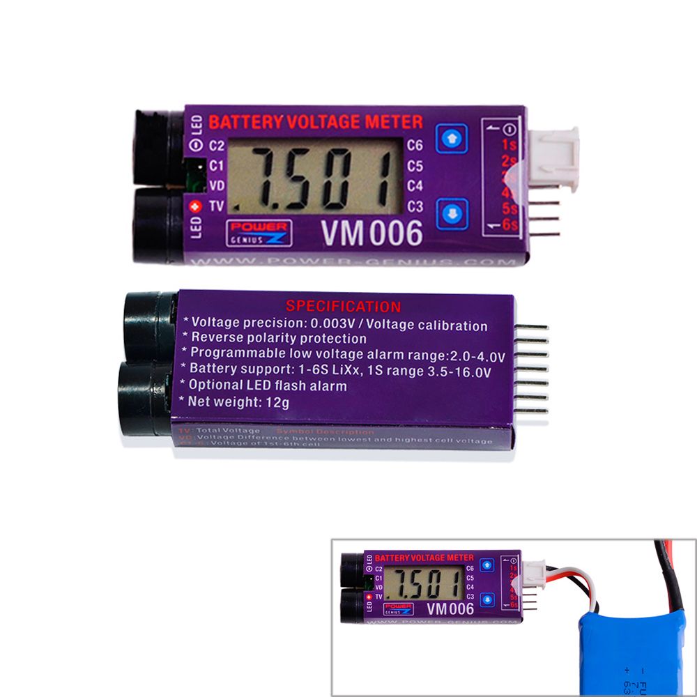 VM006-1-6S-DC-30-270V-LiPo-Battery-Accurate-1mV-Battery-Voltage-Meter-LCD-Liquid-Crystal-Display-A-1379421
