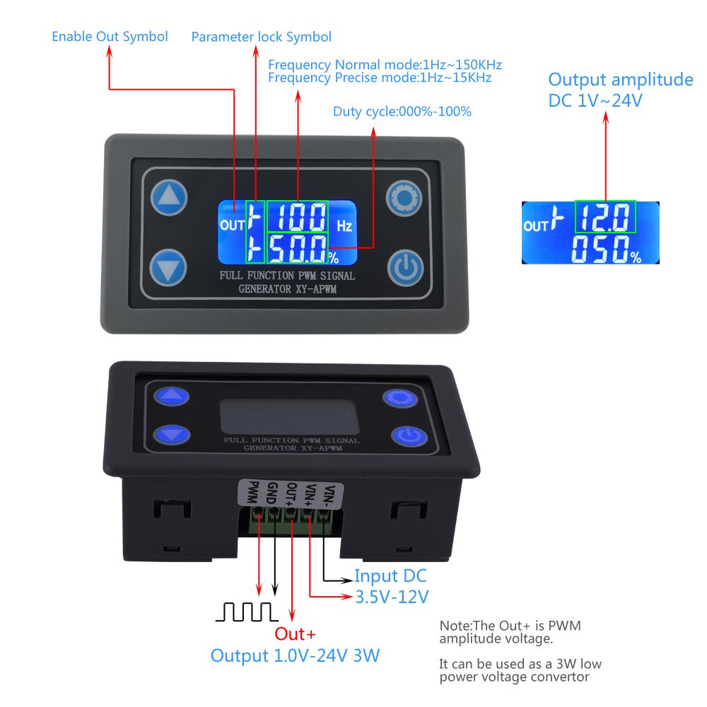 XY-APWM-1-Channel-1Hz-150KHz-Signal-Generator-Square-Wave-Generator-with-Case-LCD-PWM-Frequency-Duty-1591856